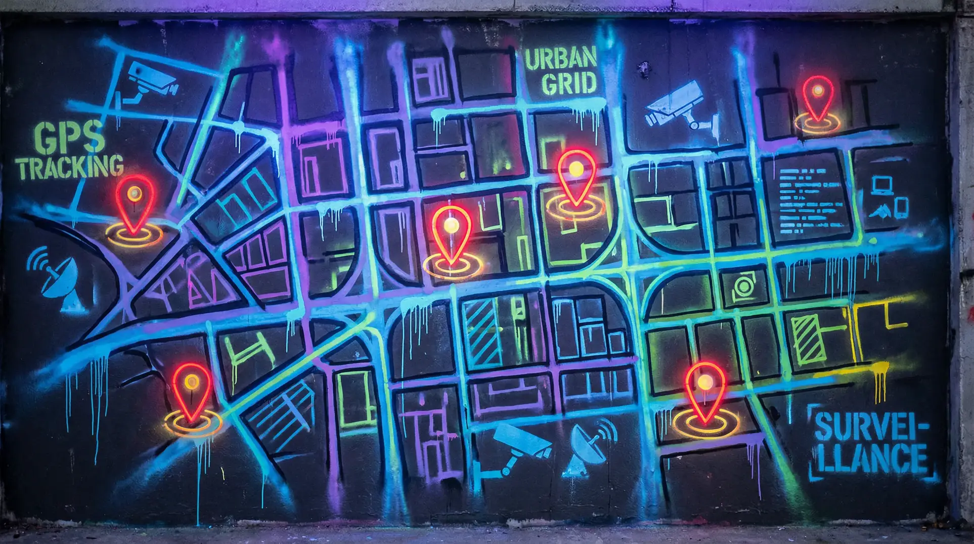 cijilu在线视频 狗仔追踪地图 - 城市涂鸦风格
